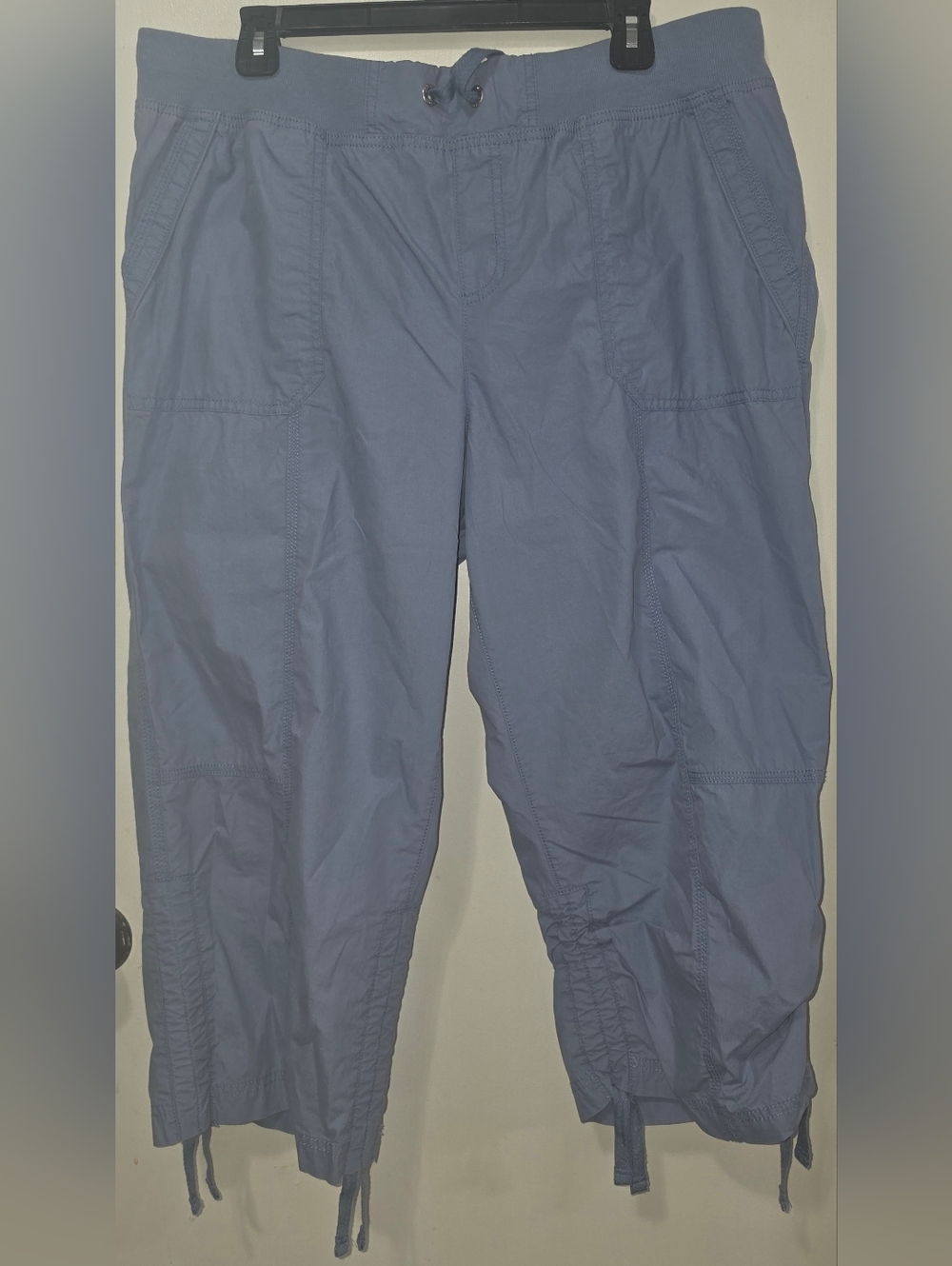 DKNY Womens Light Blue Cargo Capri Pants